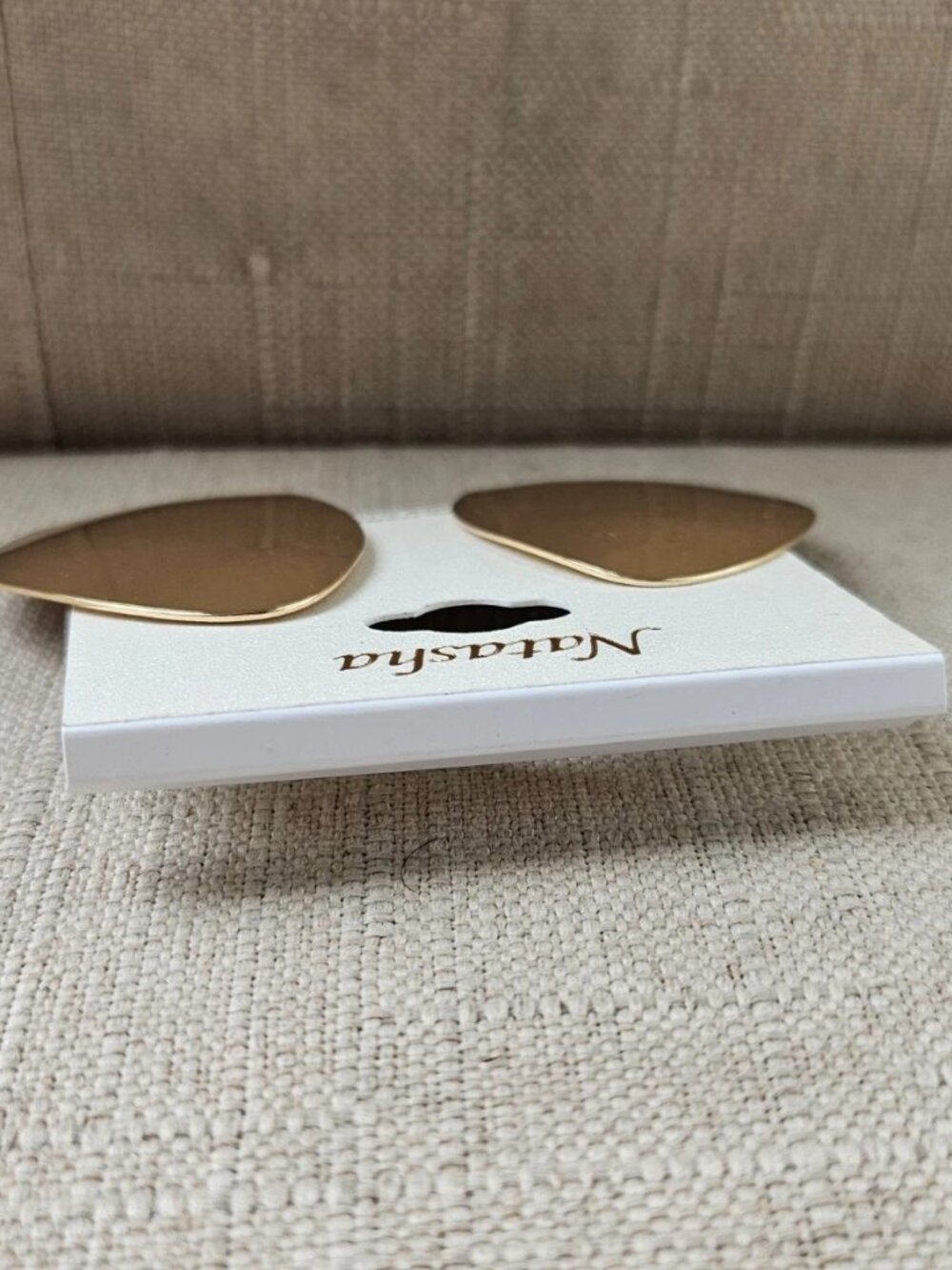 Natasha Women Earrings Gold Tone Fashion Jewelry Clip On Drop Down Earrings NWT - Picture 11 of 14